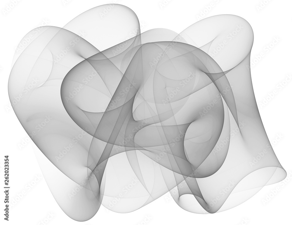 Poster Abracadabra. Gray chaotic abstraction isolated on white