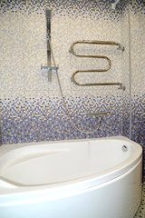 The bathroom with finishing by a mosaic tile