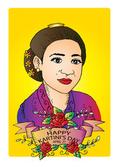  Kartini Day, R A Kartini the heroes of women and human right in Indonesia. 21 April.