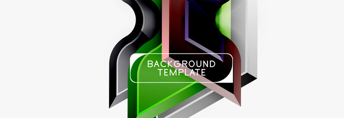 Modern geometric shapes abstract background or logo element. Dynamic color design