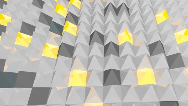 Abstract seamless triangular crystalline background animation