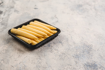 Fresh young baby corn