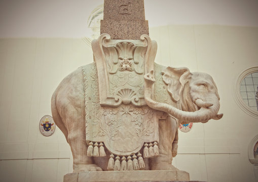 Elephant and Obelisk, Church of Santa Maria della Minerva, Rome Italy