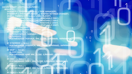 Global cyber attack using computer virus, cyber security world