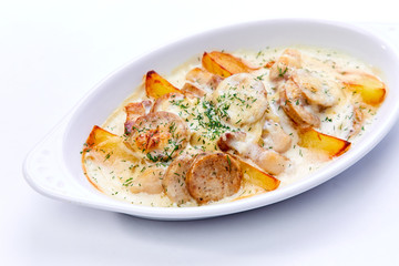 roasted potatoes with sausage