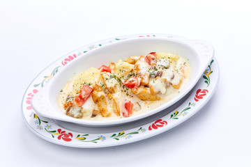 chicken with mashed potatoes