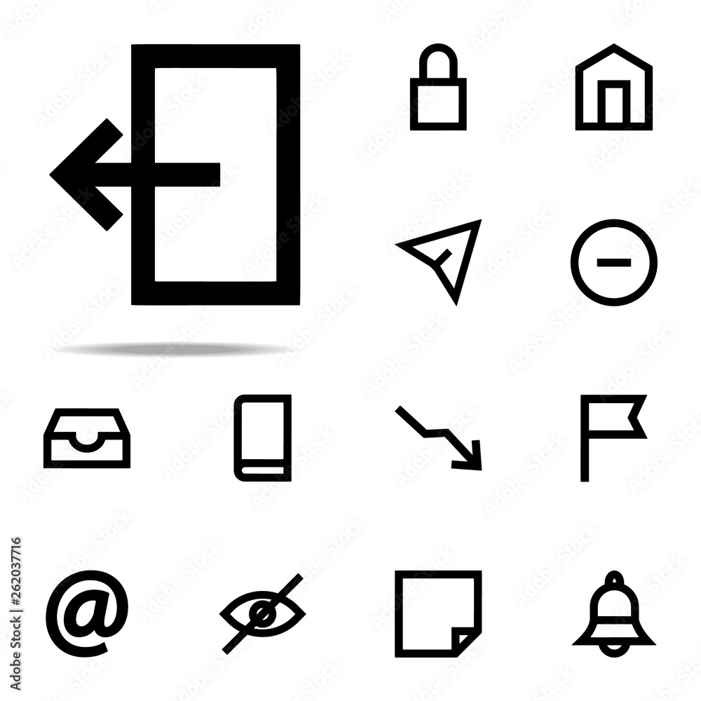 Poster exit icon. web icons universal set for web and mobile