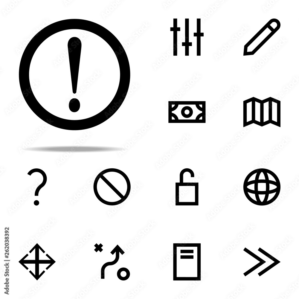 Poster exclamation point icon. web icons universal set for web and mobile