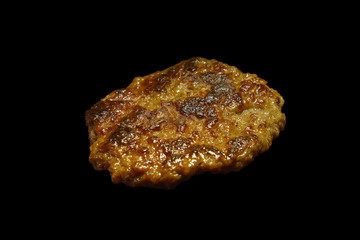 Freshly Grilled  Beef Burgers Isolated On Black Background