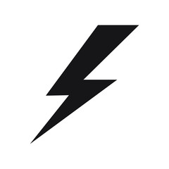 Lightning bolt, electricity power vector icon
