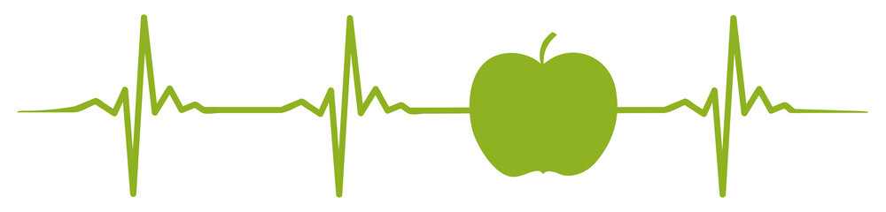 apple heartbeat #isoliert #vektor - Apfel Herzschlag