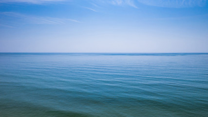 Aerial photo above sea water