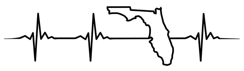 Florida heartbeat #isoliert #vektor - Herzschlag