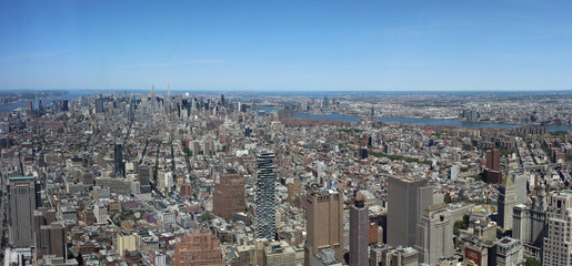Obraz premium Panorama view of new York city from One World Trade Center