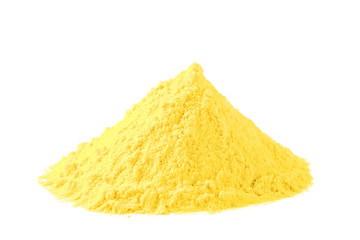 Holi powder isolated on white background