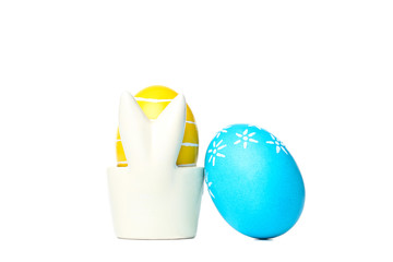 Easter eggs isolated on white background