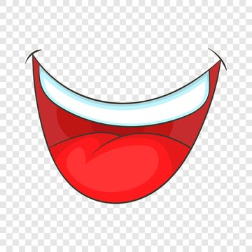 Mouth clown icon in cartoon style isolated on background for any web design 