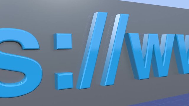 www address bar. Close up of mouse cursor blinking to enter http site in web browser address bar