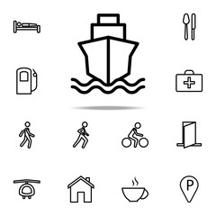 ship icon. Navigation icons universal set for web and mobile