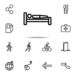 bed icon. Navigation icons universal set for web and mobile