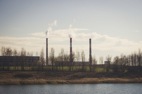 smoke from chimney