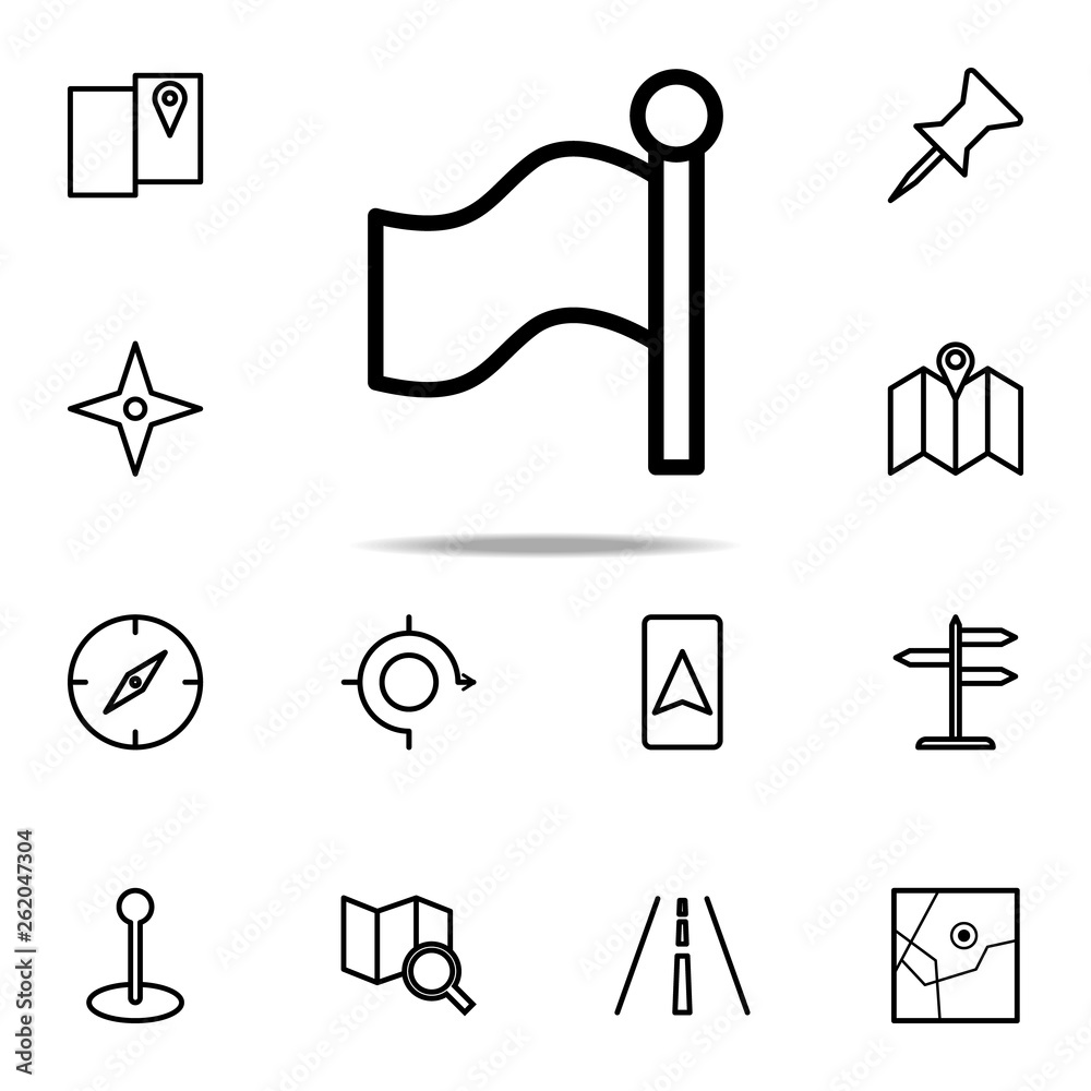 Poster flag icon. navigation icons universal set for web and mobile