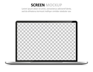 Screen mockup. Laptop with blank screen for design
