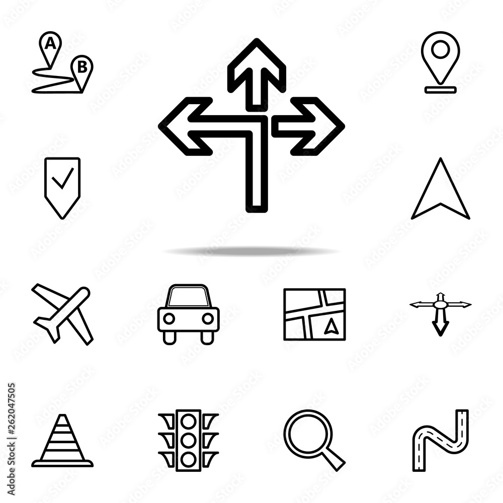 Aufkleber priority of direction to left icon. navigation icons universal set for web and mobile