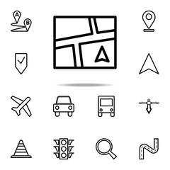 navigator screen icon. Navigation icons universal set for web and mobile
