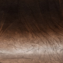 Orange with brown ink and watercolor textures on white paper background. Paint leaks and ombre effects. Hand painted abstract image.