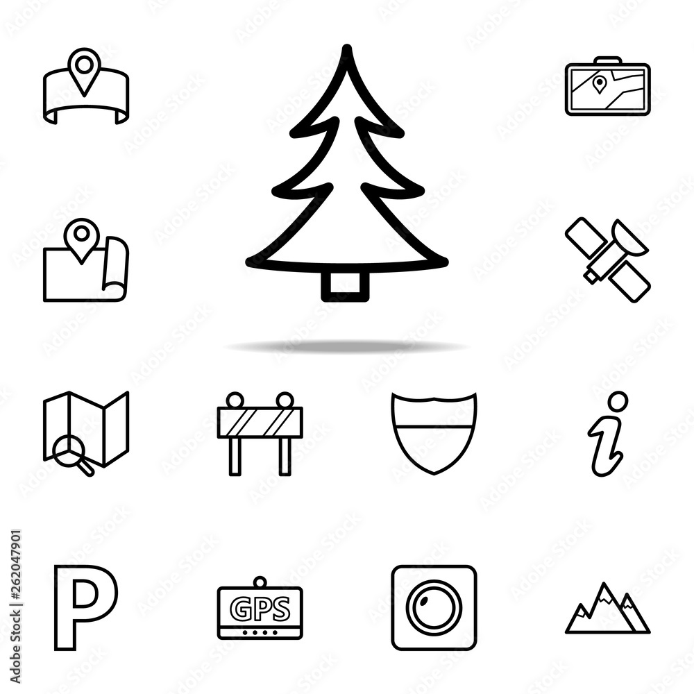 Aufkleber tree icon. navigation icons universal set for web and mobile
