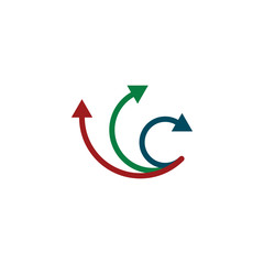 arrows logo direction symbol sign element vector design