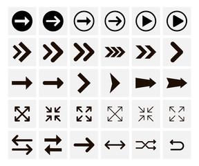 Arrows  collection with elegant style and black color. Arrow vector collection. Arrow. Cursor. Vector illustration.