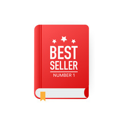Best seller book, flat design thin line banner, usage for e-mail newsletter, web banners. Vector illustration.
