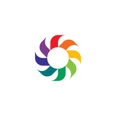 cooler turbine rotation logo vector icon symbol