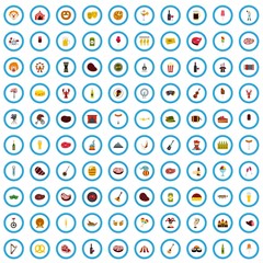 100 toastmaster icons set in flat style for any design vector illustration