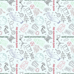 contour seamless pattern illustration_1_for the design of various objects of human life, theme for world environment day