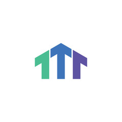 house arrow investment logo icon vector design