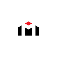 house letter m logo icon sign design element