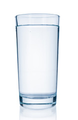 Glass with water isolated on white background