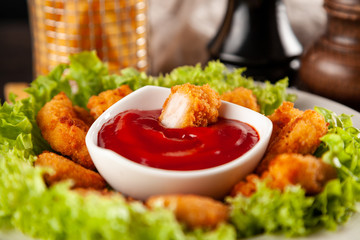 Crispy chicken nuggets