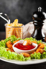 Crispy chicken nuggets