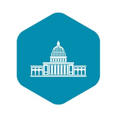 White house icon. Simple illustration of white house vector icon for web
