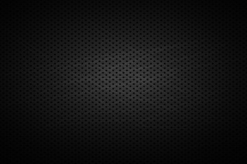 Obraz premium Metal black grid with holes . Vector background