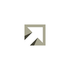 square arrow logo symbol icon vector design