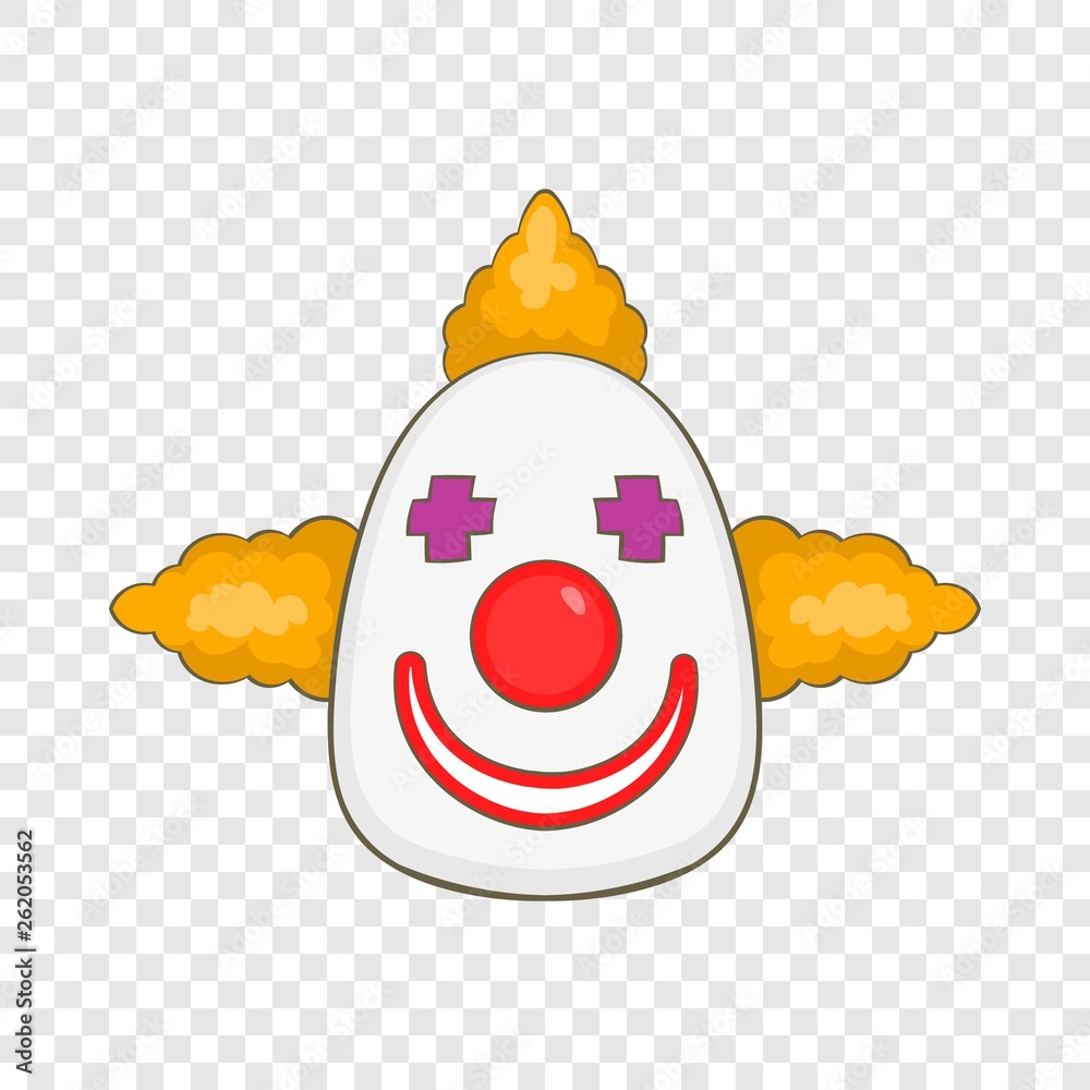 Wall mural clown icon in cartoon style isolated on background for any web design