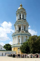 kiev-pechersk lavra monastery, Kyiv, kiev, tower, church, monastery, architecture, religion, orthodox, building, history, ukraine, old, white,