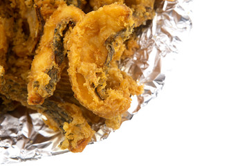 Crispy fish or Fried fish isolated on white background.Clipping path.