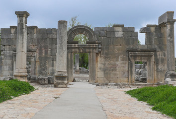 Fototapeta na wymiar Ancient Synagogue Ruins 