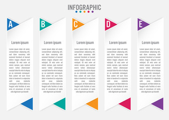 Business infographic labels template with 5 options.Creative concept for infographic..